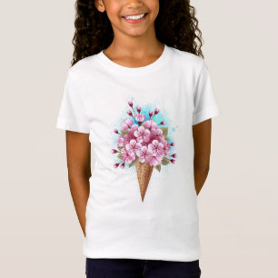 Rosa Sakura Ice Waffel T-Shirt