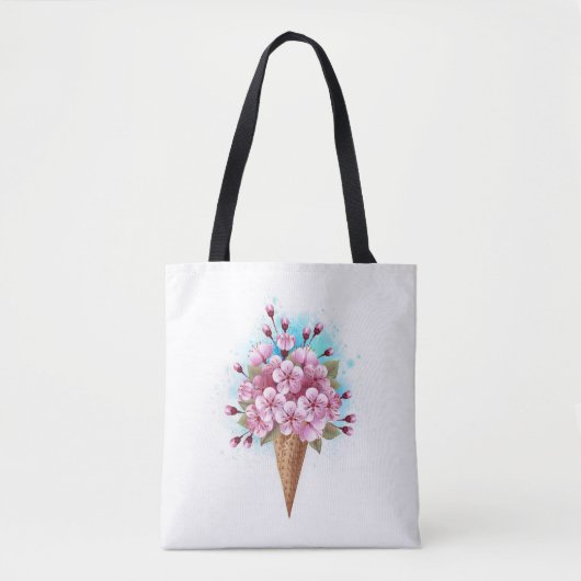 Rosa Sakura Ice Waffel Tasche (Vorderseite)