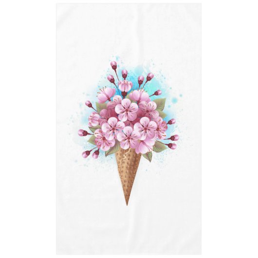 Rosa Sakura Ice Waffel Tischdecke (Vorderseite)