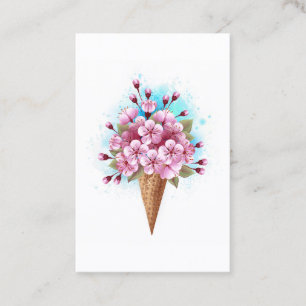 Rosa Sakura Ice Waffel Treuekarte
