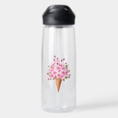 Rosa Sakura Ice Waffel Trinkflasche (Rückseite)