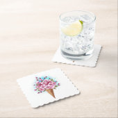 Rosa Sakura Ice Waffel Untersetzer (Vor Ort)