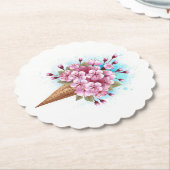 Rosa Sakura Ice Waffel Untersetzer (angewinkelt)