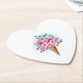 Rosa Sakura Ice Waffel Untersetzer (angewinkelt)