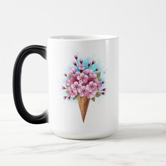 Rosa Sakura Ice Waffel Verwandlungstasse (Links)