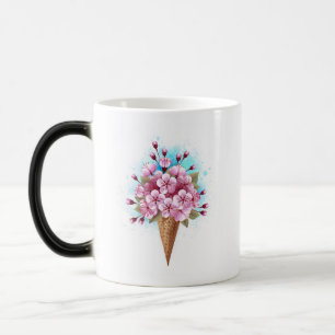 Rosa Sakura Ice Waffel Verwandlungstasse