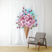 Rosa Sakura Ice Waffel Wandteppich (Beispiel)