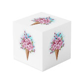 Rosa Sakura Ice Waffel Würfel (Vorderseite Schrägansicht)