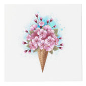 Rosa Sakura Ice Waffel Würfel (Vorderseite)