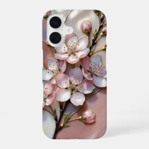 Rosa Sakura iPhone-Hülle Romantisches Blumen-Desig iPhone 16 Hülle