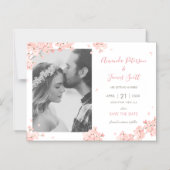 Rosa Sakura Japanisch Kirschblüten Save the Date Magneteinladung (Vorderseite)