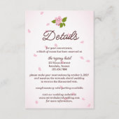 Rosa Sakura japanische Kirschblüten Hochzeit Begleitkarte (Vorderseite)