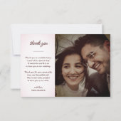 Rosa Sakura japanische Kirschblüten Hochzeit Dankeskarte (Rückseite)