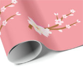 Rosa Sakura Jerry Blossom Japanisch Geschenkpapier (Rolleneckpunkt)