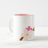 Rosa Sakura Jerry Blossom Japanisch Zweifarbige Tasse (Vorderseite Links)