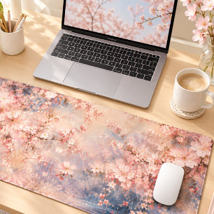 rosa Sakura Kirschblüten romantisch träumerisch Schreibtischunterlage