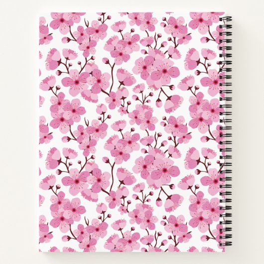 Rosa Sakura SpiralNotebook Notizblock (Rückseite)