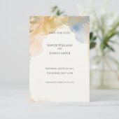 Rosa-Salbei-Blumen-Save-the-Date-Karte Save The Date (Stehend Vorderseite)
