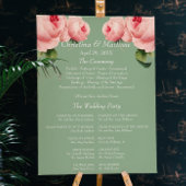 Rosa-Salbei Hochzeitsfeier Programm Poster