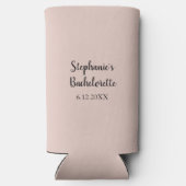 Rosa Salz Farbe Hochzeitsgeschenk Junggeselinnen-A Selters Dosenkühler (Rückseite)