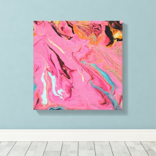 Rosa Salz Leinwanddruck (Insitu (Holzboden))