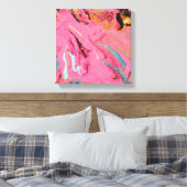 Rosa Salz Leinwanddruck (Insitu (Schlafzimmer))
