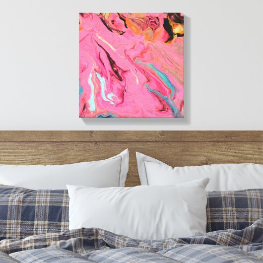 Rosa Salz Leinwanddruck (Insitu (Schlafzimmer))