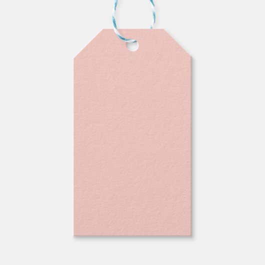 Rosa Salz Solid Color Geschenkanhänger (Vorderseite)