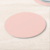 Rosa Salz Solid Color Runder Pappuntersetzer (Angewinkelt)