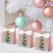 Rosa Samt-Weihnachtsbaum-Geschenkboxen Geschenkschachtel