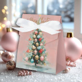 Rosa Samt-Weihnachtsbaum-Geschenkboxen Geschenkschachtel