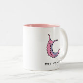 Rosa Samt-Wurm-Tasse Zweifarbige Tasse (VorderseiteRechts)