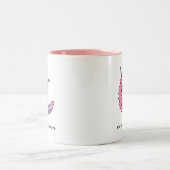 Rosa Samt-Wurm-Tasse Zweifarbige Tasse (Mittel)