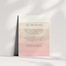 Rosa Sand | Angaben zum Hochzeitgast Begleitkarte