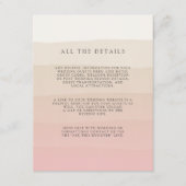 Rosa Sand | Angaben zum Hochzeitgast Begleitkarte (Vorderseite)