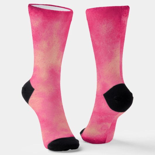 Rosa Sand Cloud-Effekt Nachhaltige Crew Sock Socken (Gewinkelt)