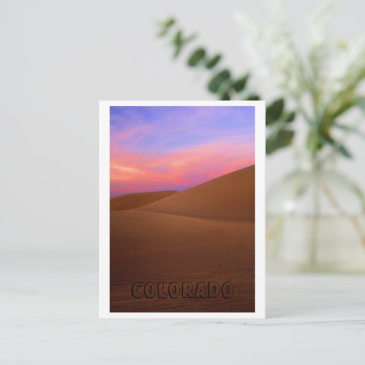 Rosa Sand Postkarte (Stehend Vorderseite)