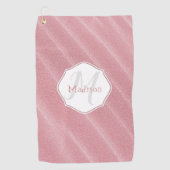 Rosa Sand Ripples Personalisiertes Golfhandtuch (Vorderseite)