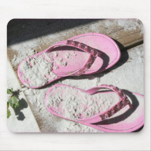 Rosa sandige drehen Reinfallsandelholze auf Mousepad