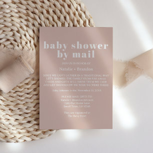Rosa Sandsteintypografie Per Post Babyparty Einladung