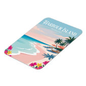 Rosa Sandstrand Bahamas Magnet (Linke Seite)