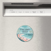 Rosa Sandstrand Bahamas Magnet (In Situ (Geschirrspüler))