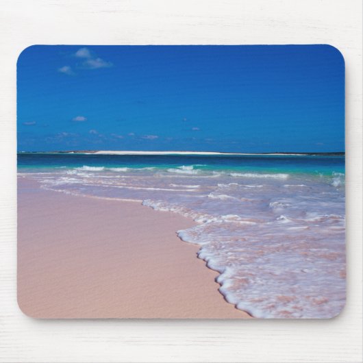 rosa Sandstrand bei Conch Bay, Cat Island, Mousepad (Vorne)