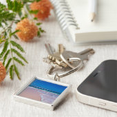 rosa Sandstrand bei Conch Bay, Cat Island, Schlüsselanhänger (Seite)