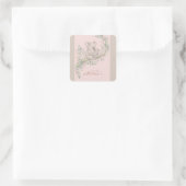 Rosa, sanfte Koalamutter und Joey Quadratischer Aufkleber (Tasche)