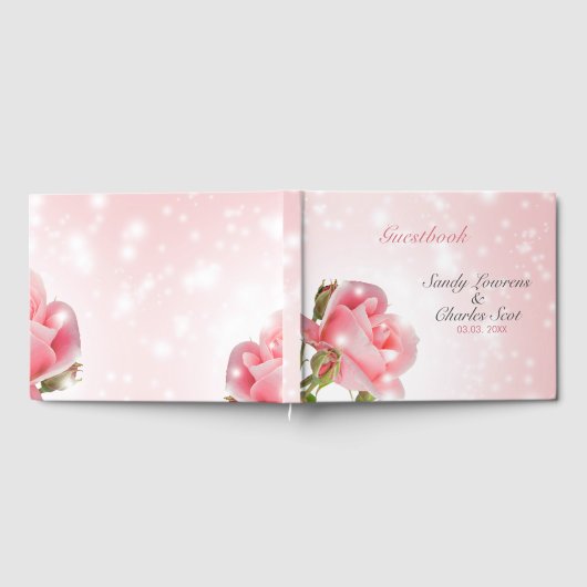 Rosa sanfte Rose Gästebuch (Voll)