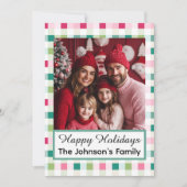 Rosa Santa Feiertagskarte (Vorderseite)