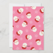 Rosa Santa Feiertagskarte (Rückseite)