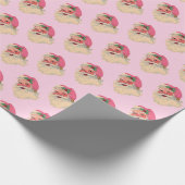 Rosa Santa Geschenkpapier (Ecke)