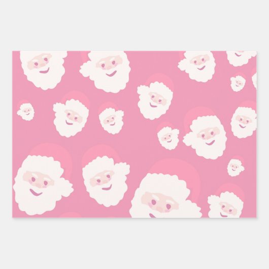 Rosa Santa Geschenkpapier Set (Vorderseite 3)